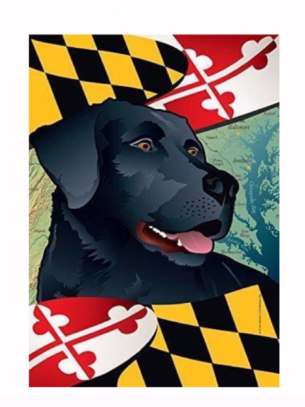 Maryland Flag Black Lab Dog Garden Flag - NEW Fast Ship